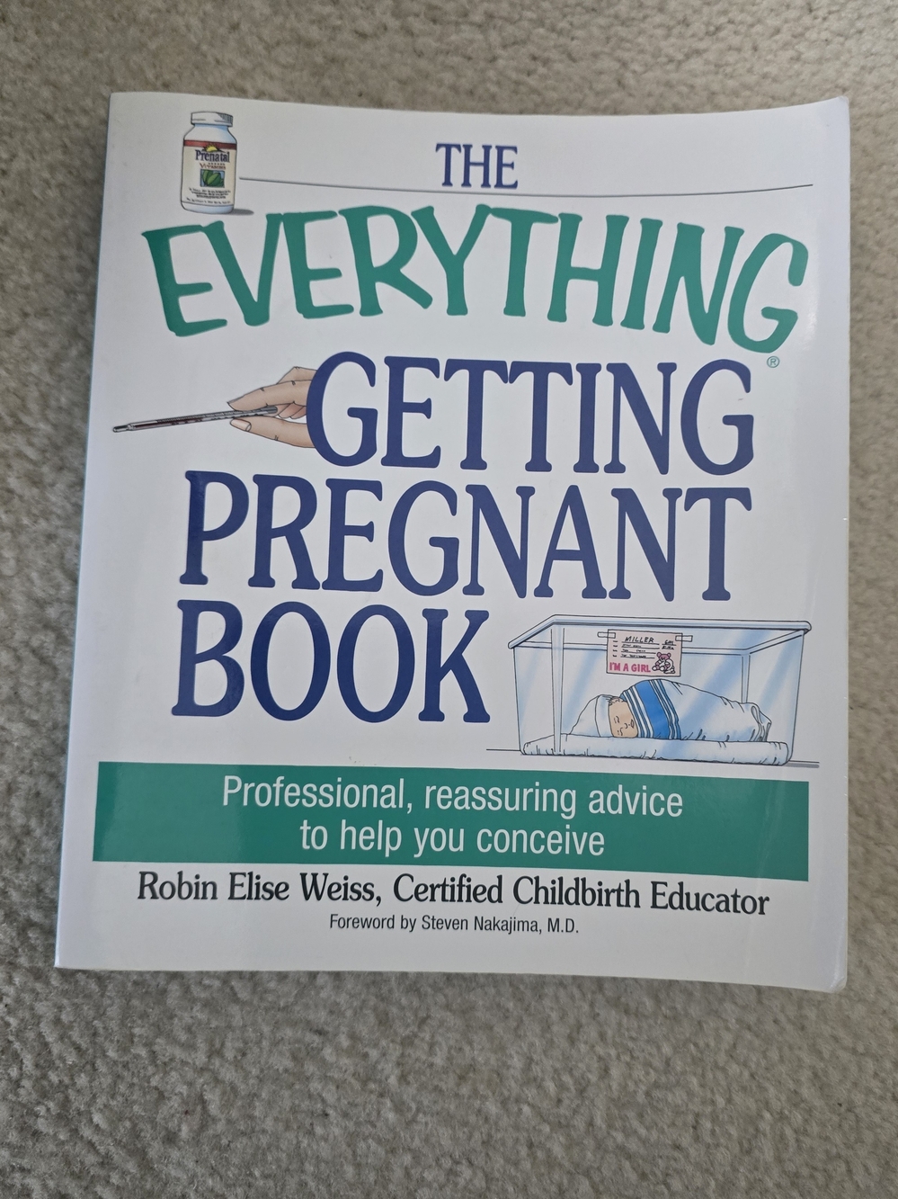 Everything Getting Pregnant Book - White/Teal Cover by Unknown Brand